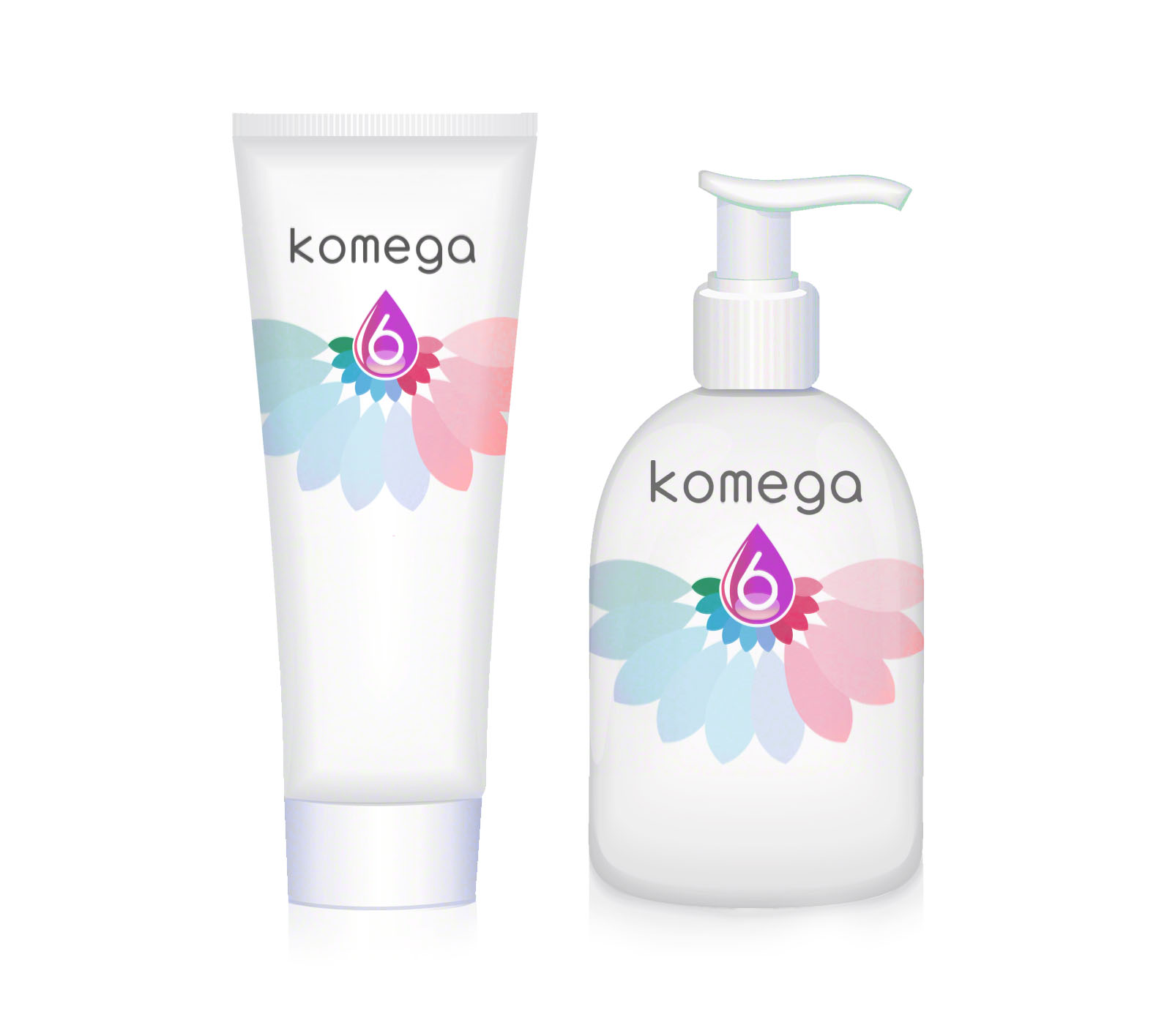 Dalya Kandil created brand identity POCs for Komega 6 Pure Kenaf Seed Oil
