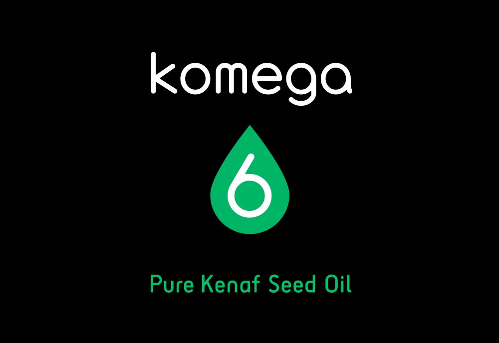 Dalya Kandil created brand identity POCs for Komega 6 Pure Kenaf Seed Oil