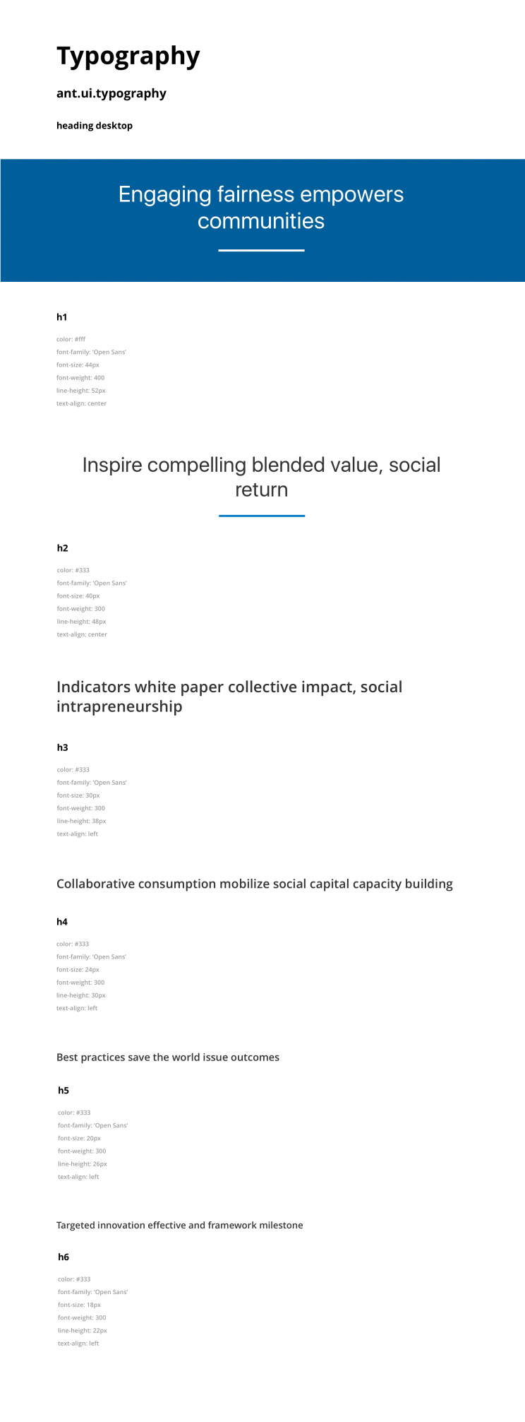 Anthem, brand guide, typography
