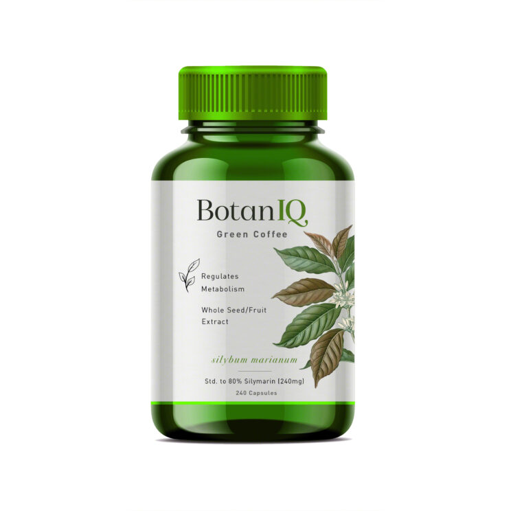 BotanIQ, Green Coffee, Label Design, Bottle