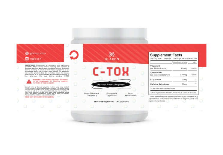 Glaxon, brand, packaging and supplement facts design