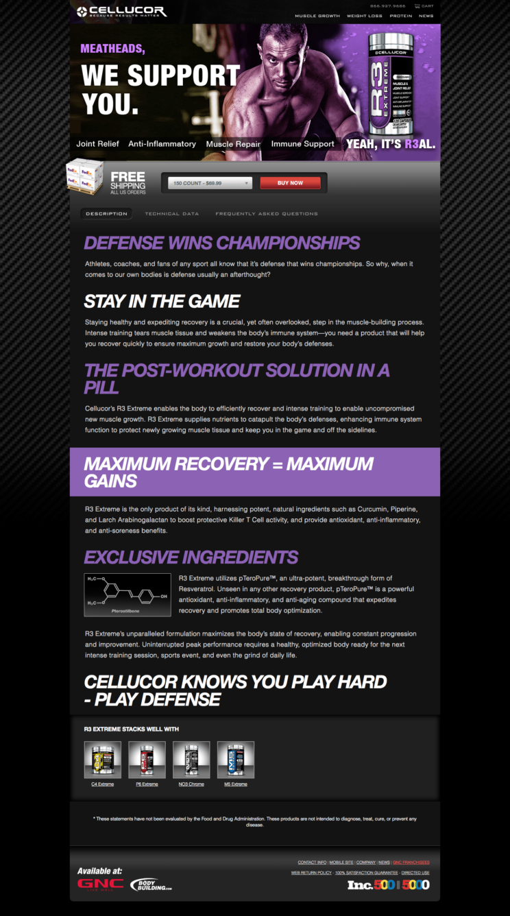 R3 Screenshot, MeatHeads. Top page banners only.