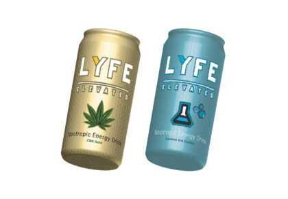 3D - Cans - Nootropic Beverage - Designed as Proof of Concept for LyfeElevated - Designed By Dalya Kandil - Formulations by Michael Ulisse