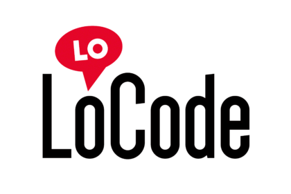 LoCode, logo with icon