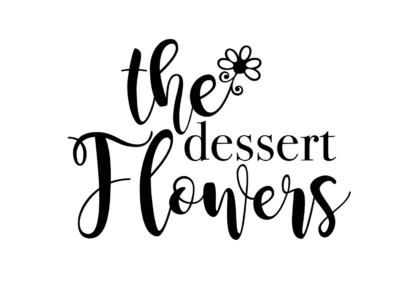 Dalya Kandil designed the dessert flowers logo for Cal Arts Coursera Online Graphic Design Certification program class assignment