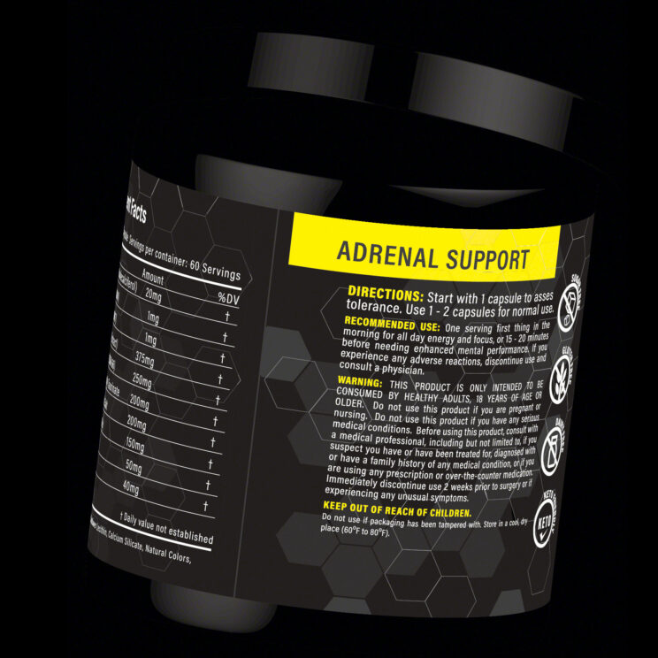 Vector-based 3D models, product canisters, supplement facts