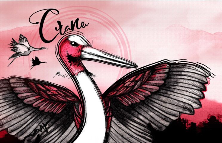 Digitally enhanced, pencil and paper drawing