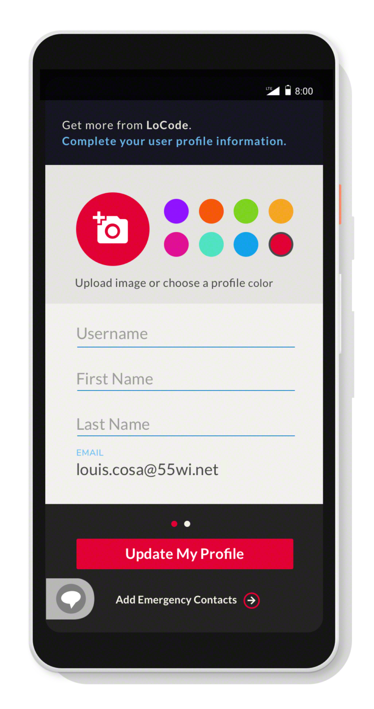 LoCode, UX, profile