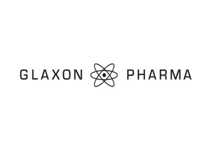 Glaxon Pharma, logo, black
