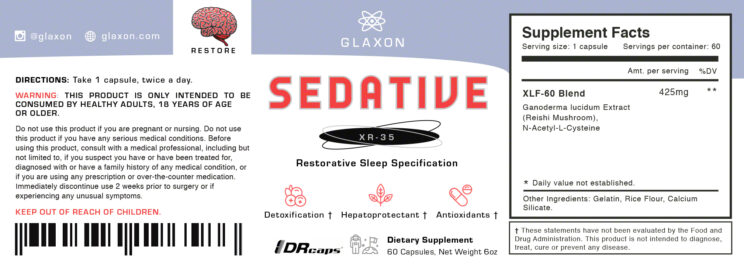Brand design and packaging for Glaxon, Sedative