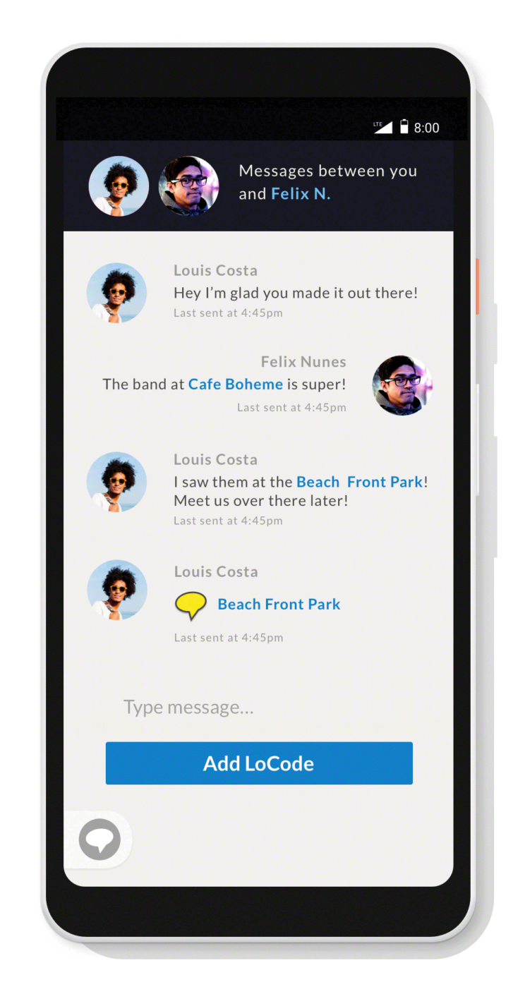 LoCode, UX, chat