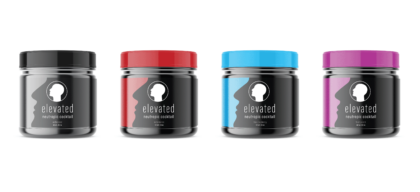 Elevated head, sample package, black label