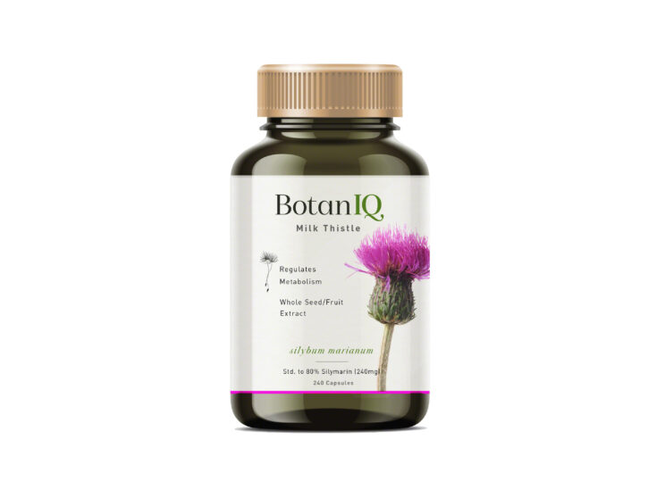 BotanIQ, Milk Thistle, Label Design, Bottle